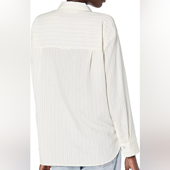 New) VINCE Antique Stripe Button DownStyle # V757712563 Size M - Picture 4 of 16